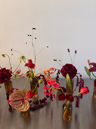 SET OF ABSTRACT BUD VASES