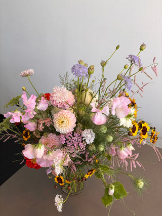Pink wildflowers bouquet los angeles, seasonal summer wildflowers for delivery los angeles, los angeles wildfloral florist