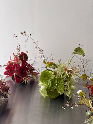 sculptural green flowers centerpiece los angeles