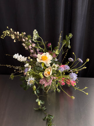 Bouquet of flowers on a dark background